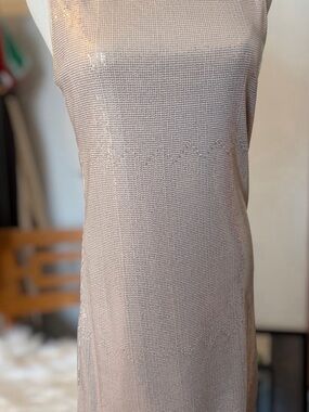 Chelsea & Violet Champagne Sequin Mesh Dress